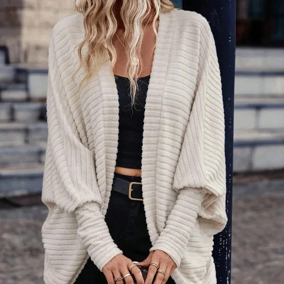 Batwing Sleeve Open Front Coat - Picture 5 of 5